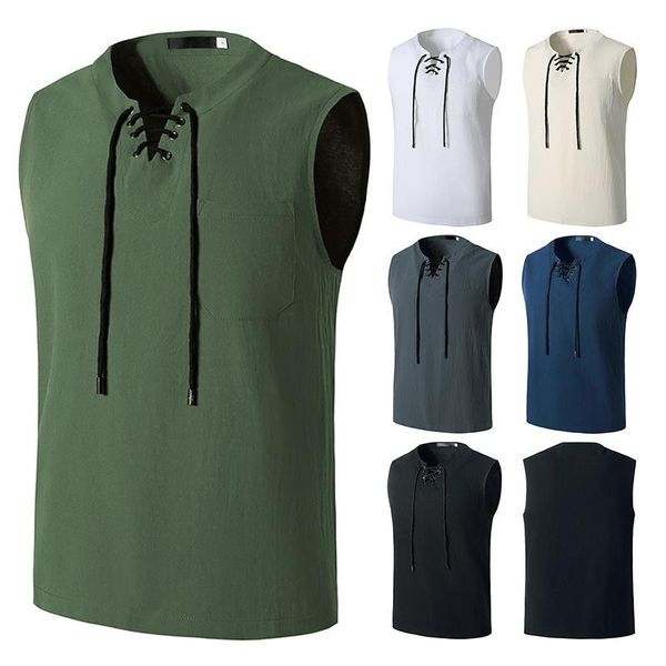 

mens sleeveless hoodie drawstring summer men vest waistcoat sportswear male workout fitness hoodies sweatshirts fashion men's &, Black