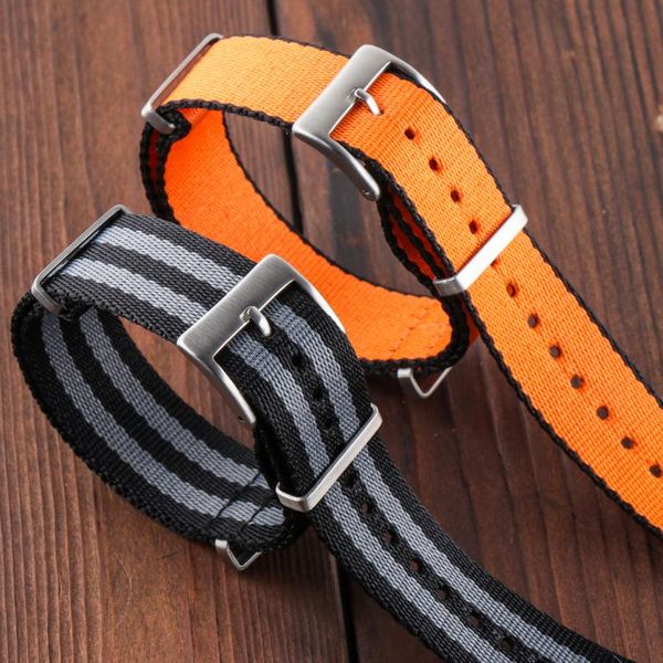 

watch bands grid nato style special fabric wrist bracelet strap 20mm nylon watchband for 007 bb58 1958 black bay master, Black;brown
