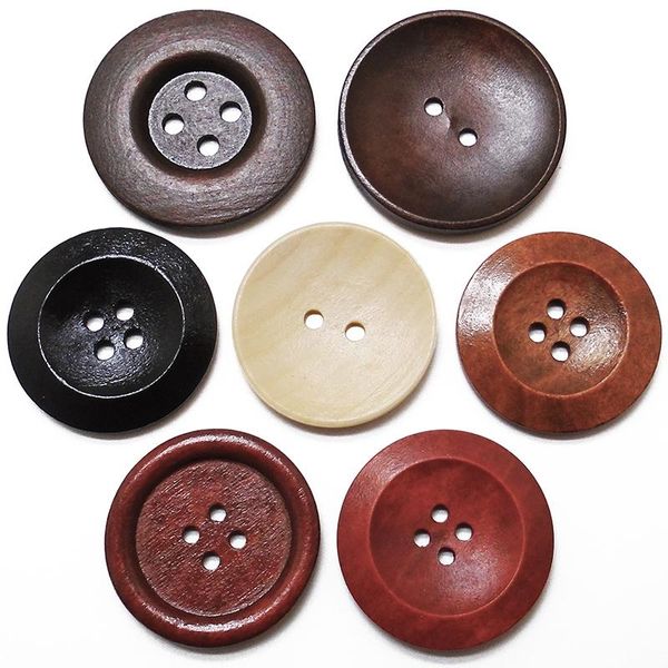 

button zieene 1000pcs 40mm 45mm big natural wood round huge wooden buttons sewing scrapbooking for overcoat handmade, Blike;white