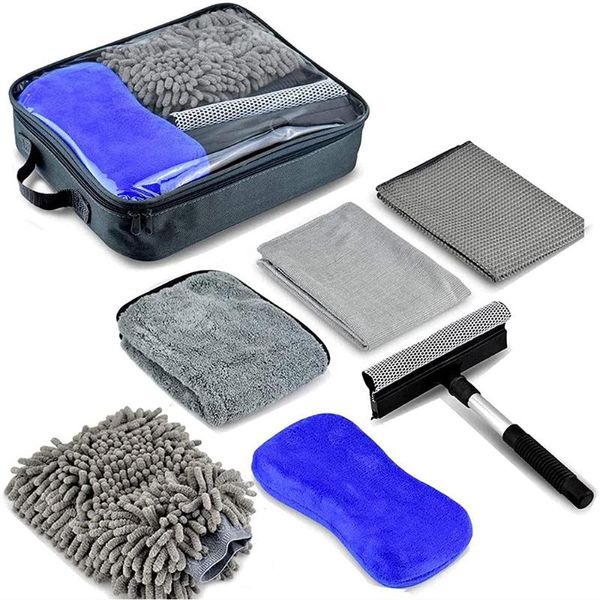

car sponge wash gloves cleaning brush kit soft microfiber cloth towels window wiper detailing clean tool misponge care applicator