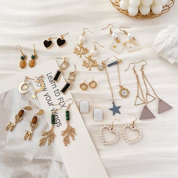 

stud simple tassel earrings female temperament fashion retro personality and, Golden;silver