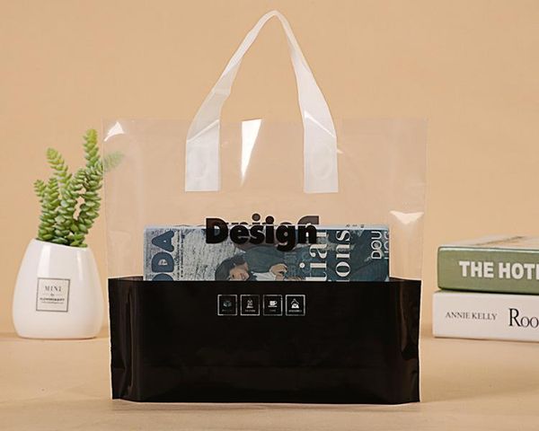 

storage bags 50psc clothing plastic handbag gift packaging pe women's bag children's shopping