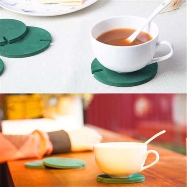 

mats & pads novelty 6-piece flower cactus shaped drink cup holder