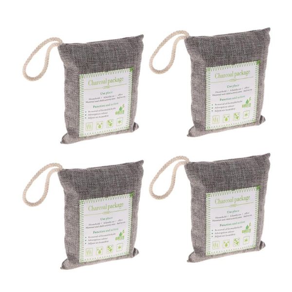 

car organizer natural bamboo charcoal air purifying bag, odor eliminator and freshener for cars, closets, bathrooms, pet areas rv