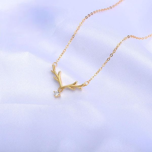 

chokers antler necklace women's sterling silver, Golden;silver