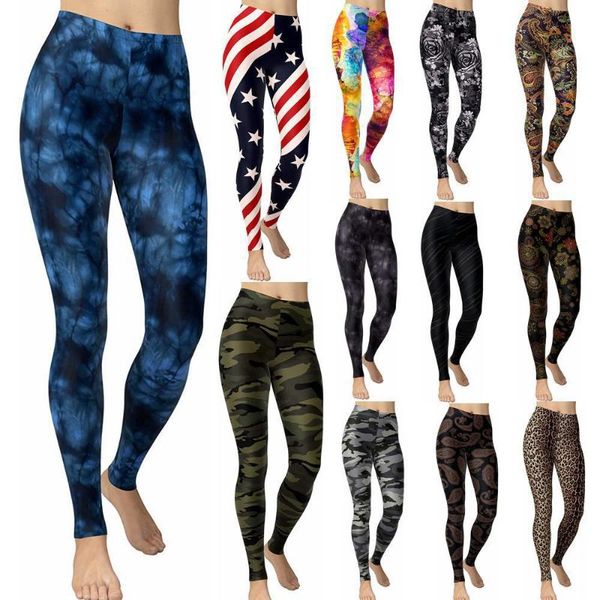 

women's leggings 2021 high waisted leopard camouflage printing tight elastic legging pants, Black