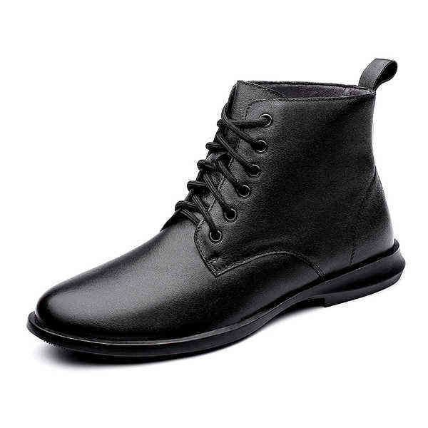 

tangzuo 8699 leather boots, , 38-45 with cotton, Black