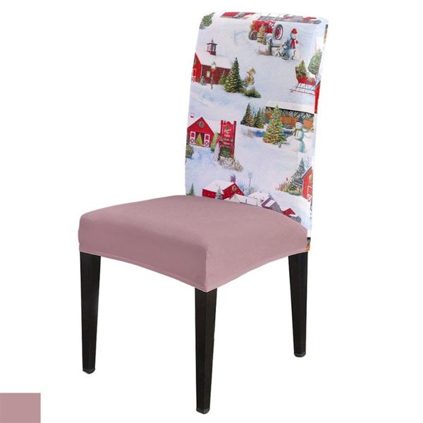 

chair covers christmas farm winter snowman dining spandex elastic printing el kitchen wedding supplies