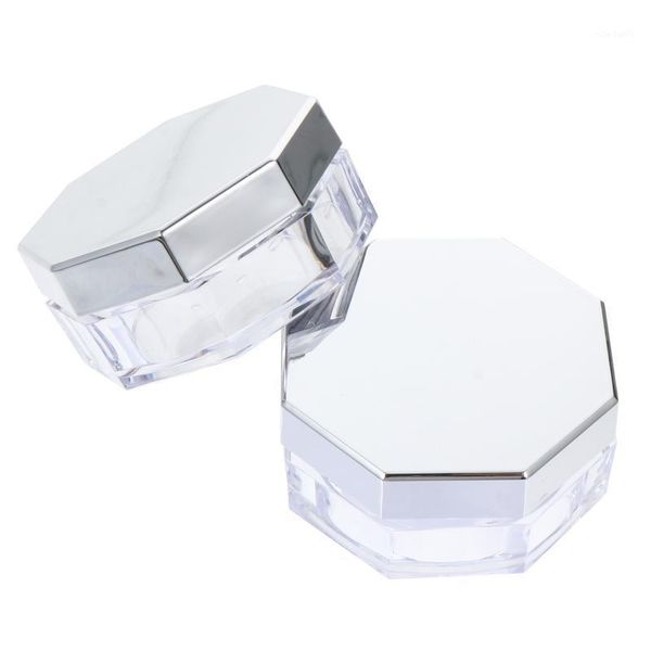 

storage bottles & jars 2pcs portable loose powder box with mesh puff
