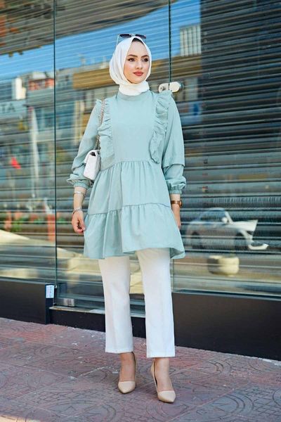 

ethnic clothing ladies warsel tunic summer spring 2021 muslim clothes shirt for woman blouse casual long sleeve, Red