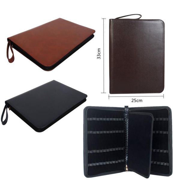 

pencil bags leather large capacity fountain case 48 slots pen bag writing holder supplies accessories