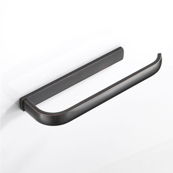 

29.5x2.7cm towel rack wall mounted ring single rod bath bar bathrobe holder for kitchen bathroom (black) racks