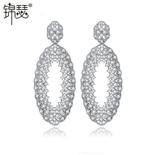 

jewelry charm stud the same aaa zircon earrings for mr. hao, Golden
