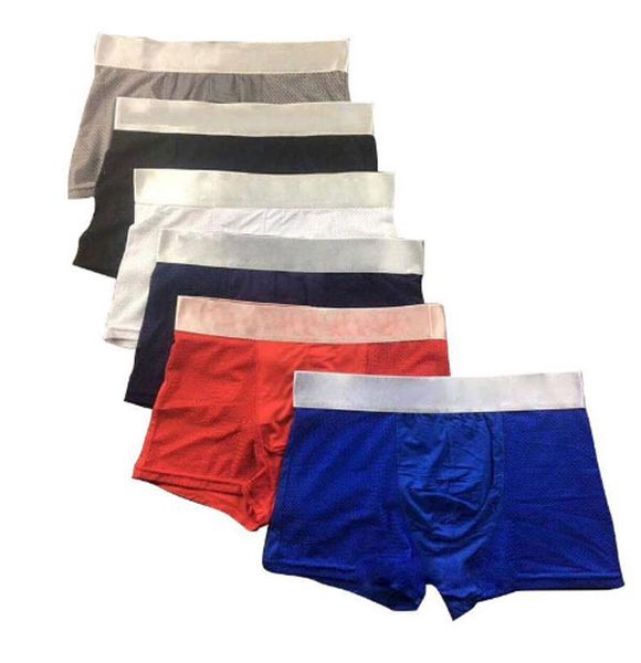 3pcs Herren Unterwäsche Boxer Shorts Modal sexy schwule männliche Ceuca-Boxer unterdommen atmungsaktivem Mesh Mann unterwört M-XXL hohe Qualität mit Box