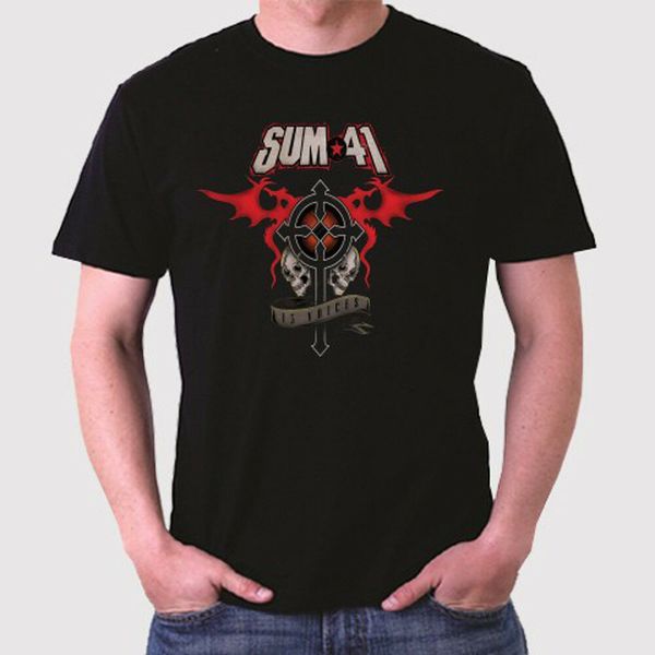 

Sum 41 13 Voices Logo Men's Black T-Shirt Size S to 3XL, White;black