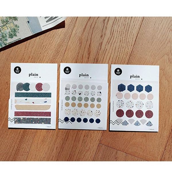 

3sheets korea suatelier scrapbooking label paper sticker colorful geometry stationery diy craft decoration home supplies gift wrap