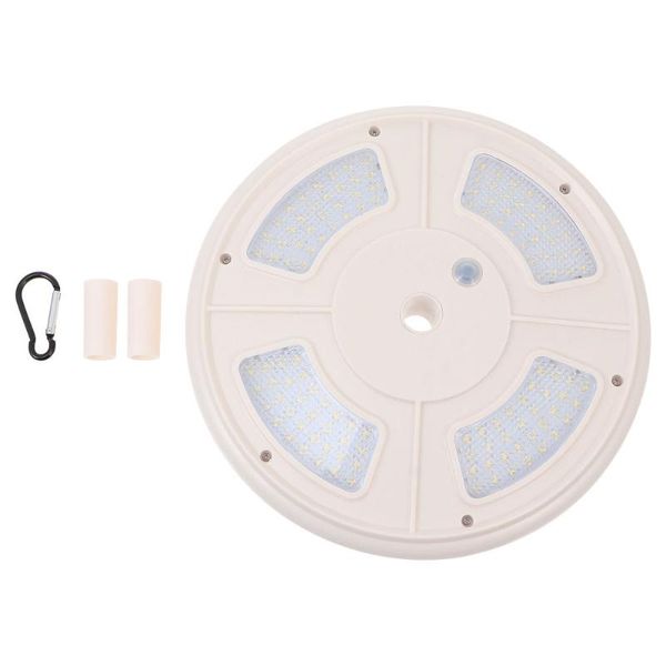 

interior&external lights 1pc led solar lamp outdoor camping light flag pole (white)