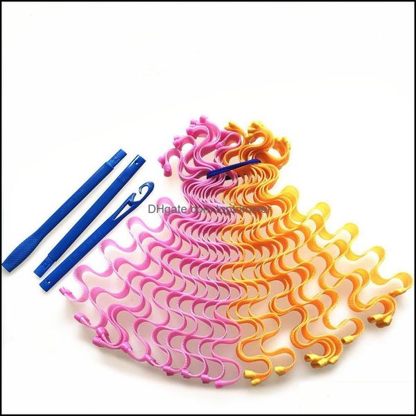 

rollers care & tools products55cm spiral curls kit no heat magic curlers and 1 styling hooks for extra long hair drop delivery 2021 zhi8d