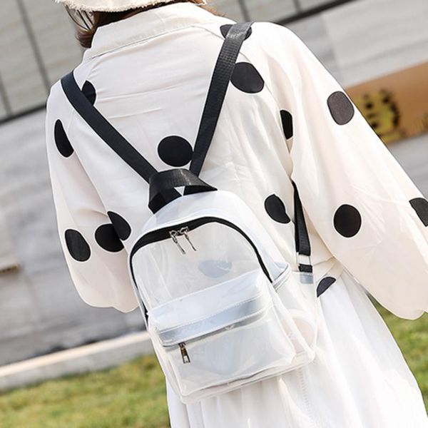 

lady transparent bags 2021 exquisite korean version fashion small fresh all-match backpack style