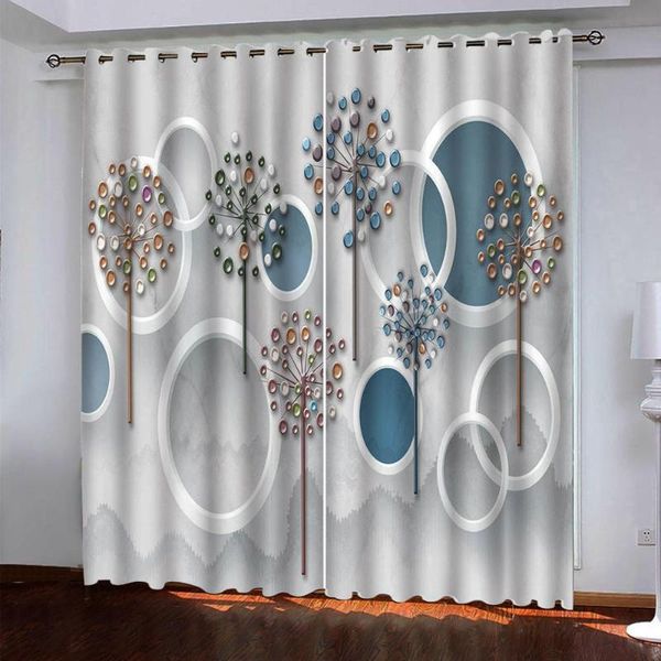 

curtain & drapes home decor modern curtains circle tree for living room bedroom customized kids
