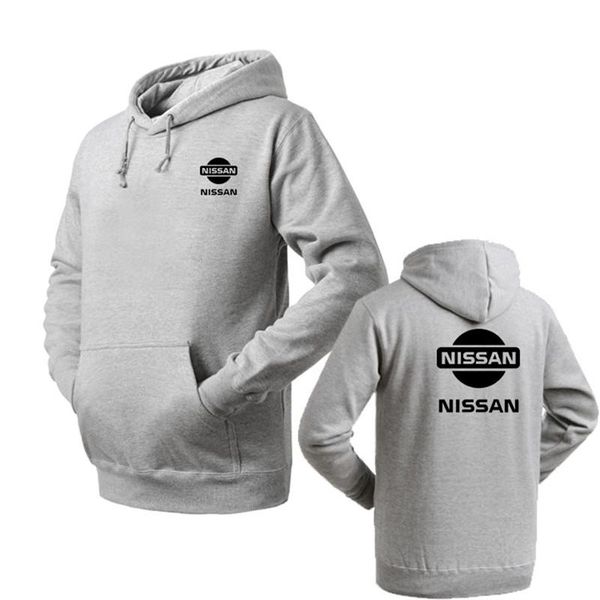 

men's hoodies & sweatshirts 2021 brand clothing nissan logo fashion pullover hoodie casual men printed cotton, Black