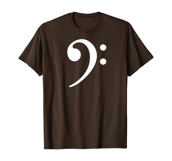 

bass note f key t-shirt - bass player music bass clef tshirt, White;black