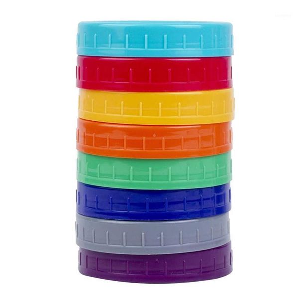 

10pcs glass bottles replacement parts canning sealing wide mouth storage caps kitchen pp leak proof mason jar lids reusable & jars