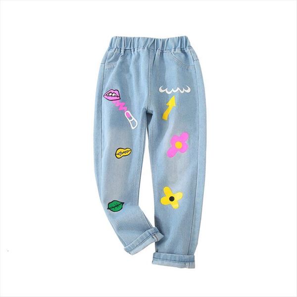

spring winter and autumn jeans girl children baby old pants denim tide 2 7 8 ages 3t girls kids 9, Blue