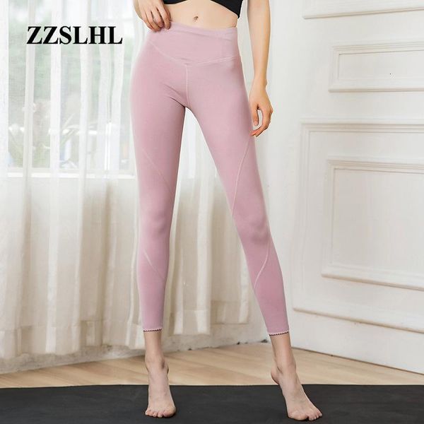 

yoga outfits 2021 double-sided nylon nude fitness pants seamless tight peach buttocks sports wear for solid leggins women gym leggings, White;red