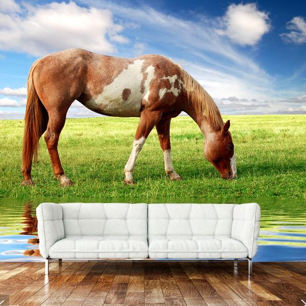 

wallpapers natural landscape wallcoverings, horse wall painting for children's room living sofa background modern art paper