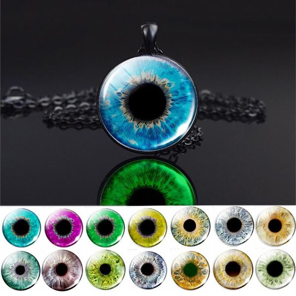 Подвесные ожерелья светящиеся глаз PO Coolchain Ожерелье Черные Цепи для женских партийных подарков прохладные драконные ювелирные изделия