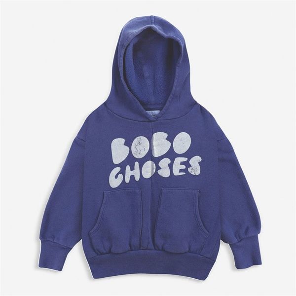 

autumn winter bobo kids boy sweatshirt fashion brand children clothes purple letter pattern girls hoodie 211029, Black