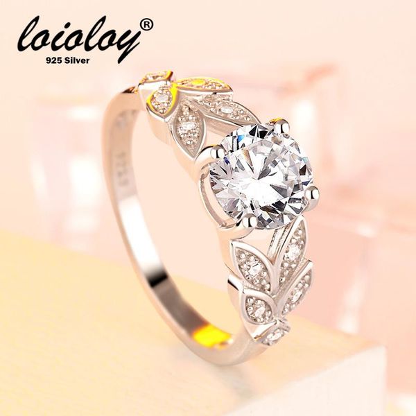 

cluster rings main stone cz engagement ring 925 sterling silver for women anniversary wedding jewelry, Golden;silver