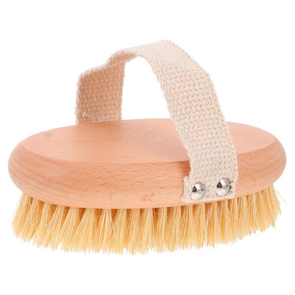 

hair brushes 1pc practical wooden bath brush comfortable bristles bathing, Silver