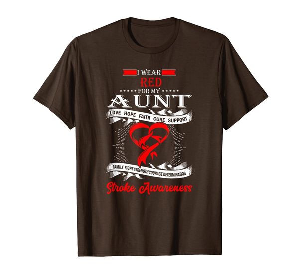 

I Wear Red For My Aunt Stroke Awareness Shirt, Mainly pictures