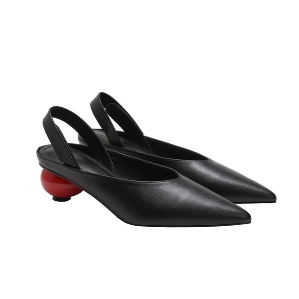 

dress shoes high heels women 2021 spring and summer sandals v mouth slippers fashion pointed tip ladies, Black