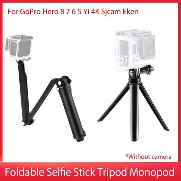 

tripods selfie stick 3 way grip waterproof monopod tripod stand for hero 7 6 5 4 session yi 4k sjcam eken