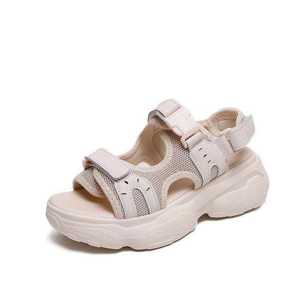 

dress shoes women platform sandals open-toed fashion simple solid color upper convenient non-slip leisure, Black