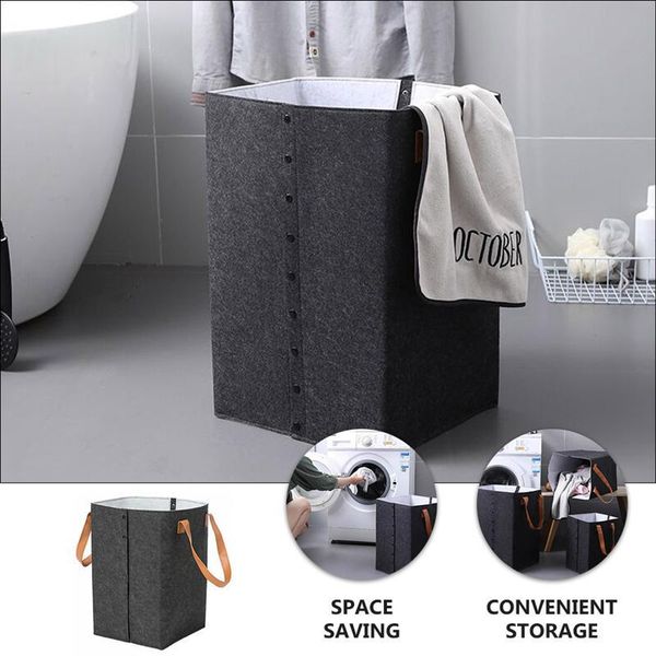 

laundry bags foldable baskets felt sundries organizer basket storage container