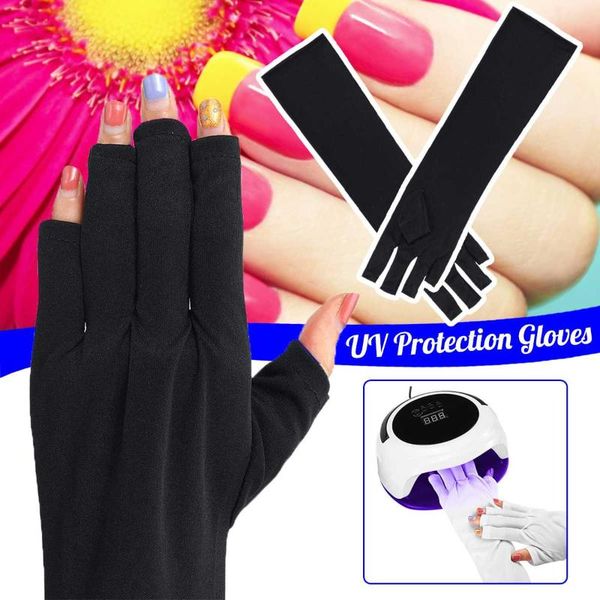 

nail art kits 40cm anti uv radiation protection gloves manicures gel led lamp fingerless breathable fabric comfortable for outdoor