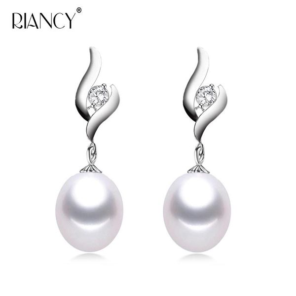 

stylish simplicity black pearl earring natural freshwater 925 sterling silver jewelry for women wedding gift stud, Golden;silver