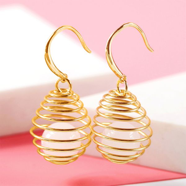 

spring new 925 silver inlaid white earrings and tian jade, Golden