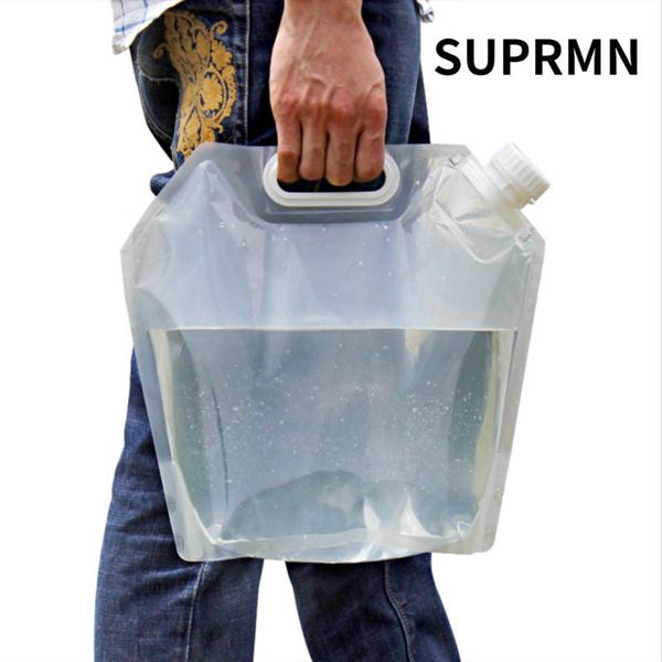

car organizer outdoor portable bucket travel large-capacity folding drinking water bag camping mountaineering bottle