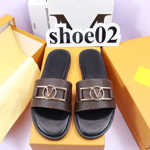 

luxury brand sandals designer slippers slides floral brocade genuine leather flip flops women shoes sandal without box by gogo_shoes 14, Black