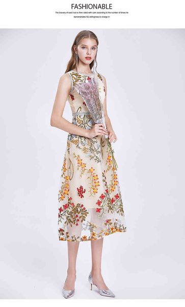 

casual dresses boho summer fashion designer dress women flowers embroidery lace mesh elegant holiday party ladies midi 3nvf, Black;gray