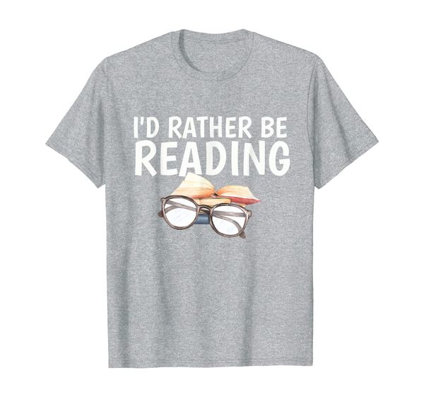 

i'd rather be reading reader reading book lover library t-shirt, White;black