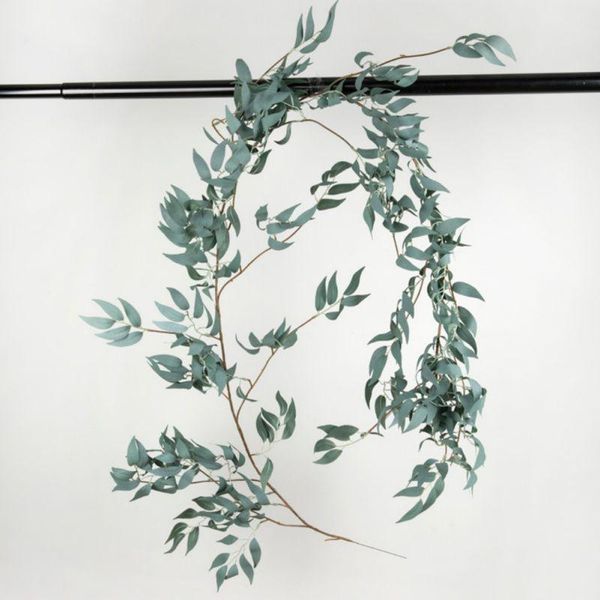 

artificial plants hanging leaves vines twigs fake greenery diy garland string in green for indoor/outdoor wedding decor decorative flowe