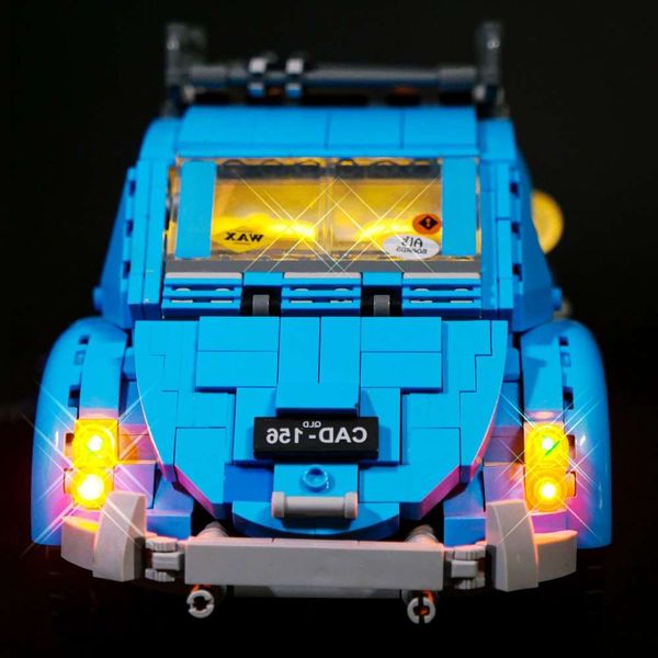 

assembled toys lepinglighting compatible with lego 10252 volkswagen beetle car building block lighting