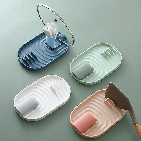 

kitchen storage & organization pan cover rack foldable wall-mounted pot lid cooking spoon holder drain tray home organizer accessories