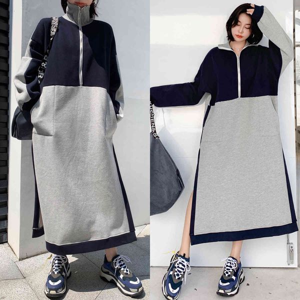 

hoodies dressed in long fashion with a turtleneck q328 seam, Black